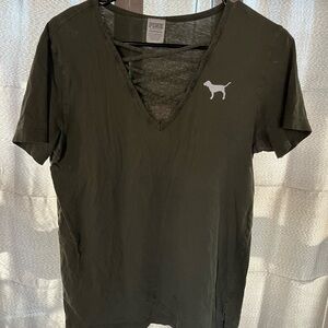 PINK Victoria's Secret Olive Tee